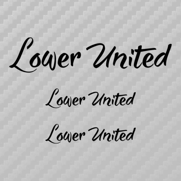 SET samolepek Lower United - černá