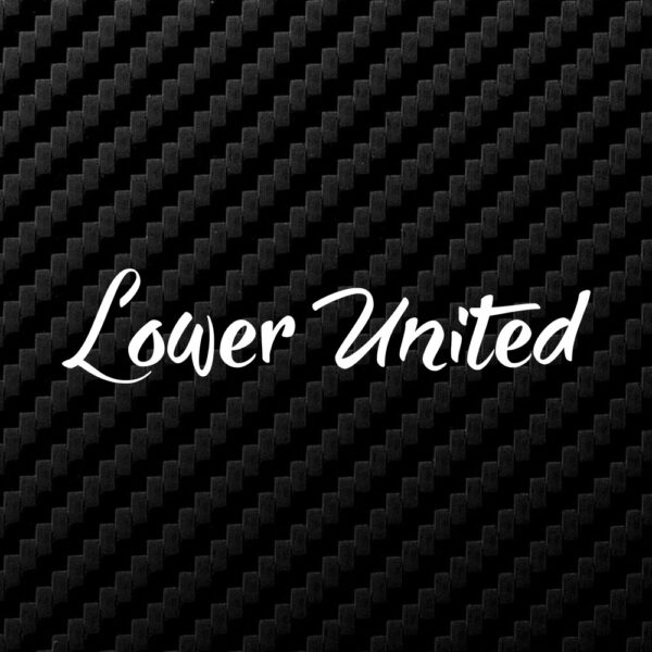 Samolepka Lower United - bílá