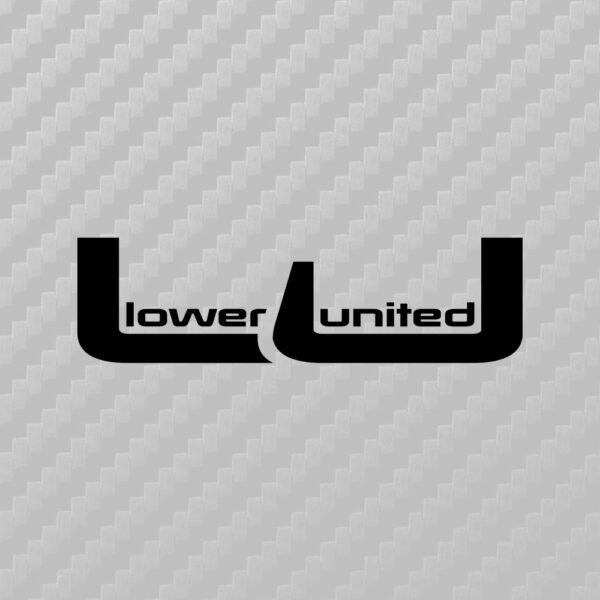 Samolepka logo Lower United - černá